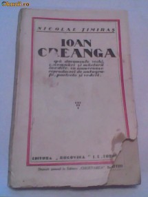 NICOLAE TIMIRAS - IOAN CREANGA  AN. 1933 foto