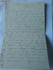 Scrisoare Ecaterina(Catinca)Iorga,Valenii de Munte 5 oct 1927 foto