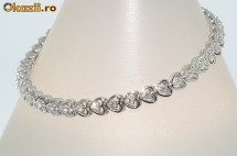 superba bratara aur alb 14K cu 1CT diamante naturale 14.2gr foto