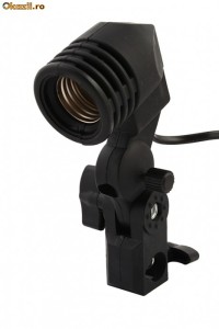 Lampa foto pentru 1 bec cu suport pentru umbrela incorporat foto
