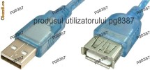 Cablu prelungitor USB A, tata-USB A, mama-3 m-8212 foto