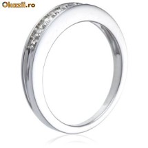 Inel Aur Alb 18 carate cu diamante de 0,15 carate Eternity Ring foto