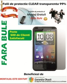 Folie de protectie HTC Desire HD CLEAR se asigura MONTAJ GRATUIT foto