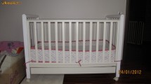 Patut copii Babyitalia -Otto- cu saltea cocos latex, sertar si rotite 140x70cm foto