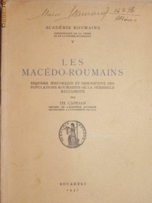 LES MACEDO ROUMAINS - TH. CAPIDAN .BUC. 1937 foto