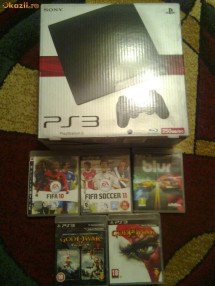 playstation 3 250 gb + 6 jocuri foto