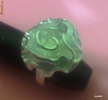 INEL deosebit PLACAT CU ARGINT (marcat 925) in forma de FLOARE  ! Model superb!!! Licitatie clasica !!! foto