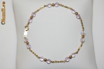 deosebita bratara aur galben 14K cu ametiste naturale roz 1.5CT ieftina foto