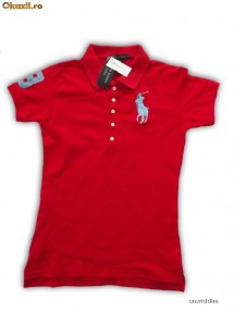 Tricou Ralph lauren dama ( rosu-roz-bleumarin) foto