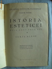 Carte veche: ISTORIA ESTETICEI DE LA KANT PANA AZI, Tudor Vianu, 1934 foto
