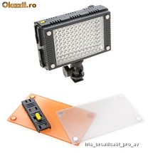 Lampa Video LED Calumet - echivalent 80W, 5600K cu potentiometru si 2 filtre foto