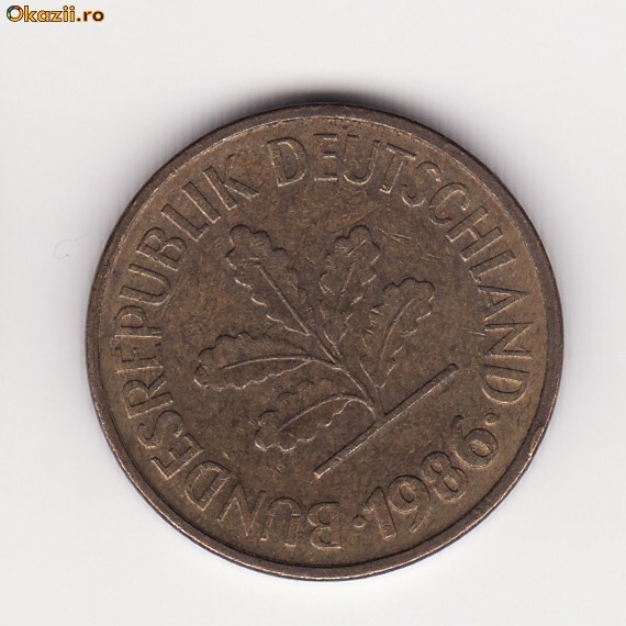 5 Pfennig 1986 Germania foto mare