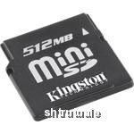 Card memorie Mini SD 512 MB Kingston foto mare