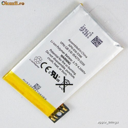 Baterie ORIGINALA Acumulator ORIGINAL + Dublu adeziv spate 1600mAh Apple iPhone 3G 8GB 16GB  White / Black foto mare
