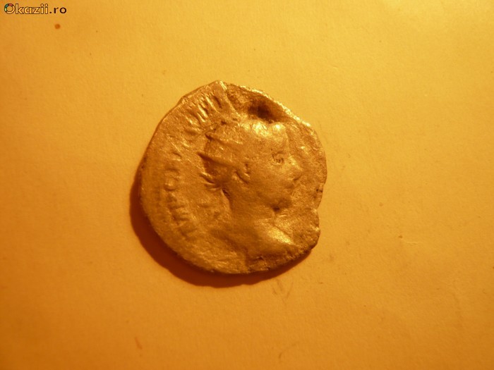Moneda ROMANA Argint - Imp.GORDIAN III , cal.mediocra ,d=2 foto mare