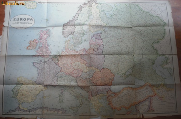 HARTA EUROPEI DIN 1937 foto mare