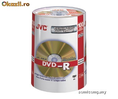 DVD-R JVC 16X 4,7GB CAKE BOX 100 foto mare