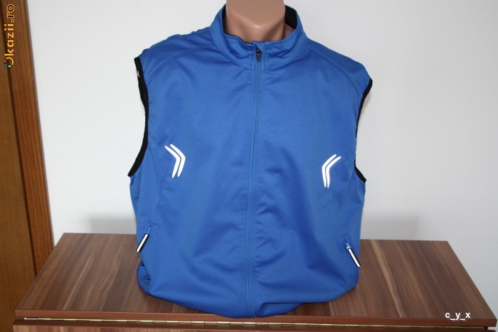 Tricou fara maneci / Vesta ciclism antivint WINDSTOPPER CRIVIT SPORTS NOUA albastra marimea  XL foto mare