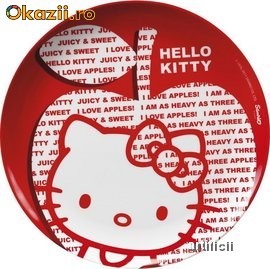 Farfurie plata melamina 24,5cm HELLO KITTY APPLE foto mare