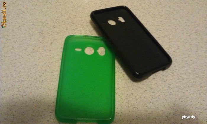 htc Desire HD HUSA SILCON (TPU) VERDE SI NEGRU MAT - 25 ron / buc foto mare