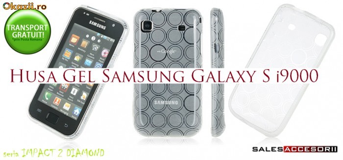 HUSA ALBA GEL - SILICON SAMSUNG i9000 GALAXY S CLEAR WHITE - TRANSPORT GRATUIT foto mare