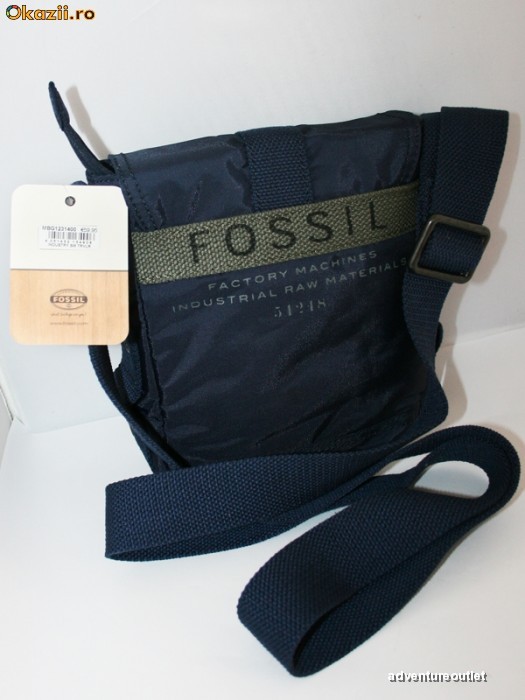 Geanta Umar FOSSIL Industrie Traveller- 100% Originala-Sigilata-87e-La pret final foto mare