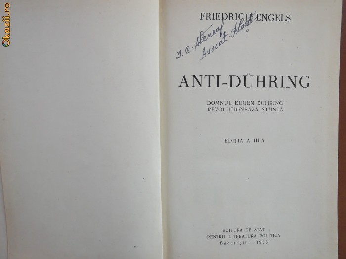 F. Engels-Anti-Duhring, 1955-478 pagini foto mare