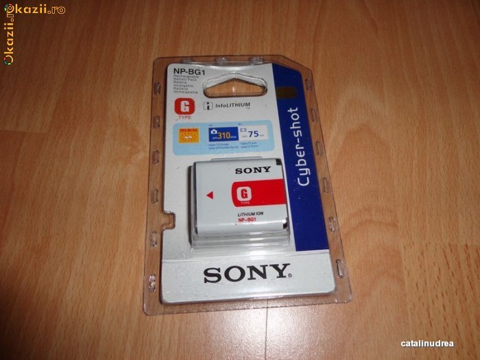 Baterie Originala Sony NP-BG1 Made In Japan Acumulator Original NP BG1 3.4 wh 910 mah foto mare