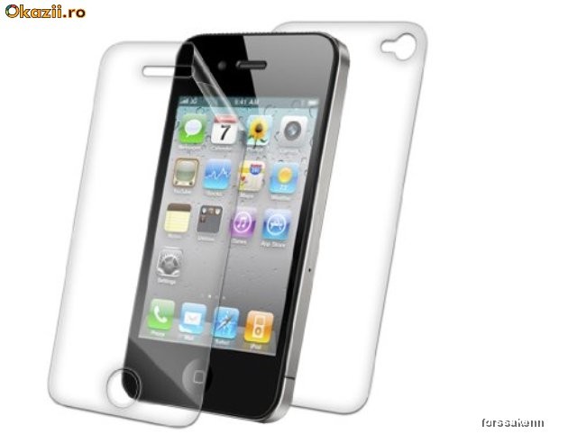 Folie de protectie iPhone 4S Fata Spate MONTAJ GRATUIT foto mare