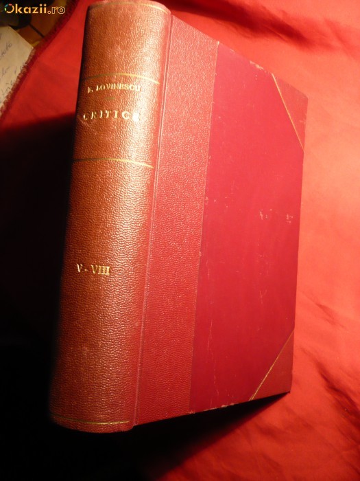 E.Lovinescu - CRITICE vol 5-8 -prime editii 1921-1922 foto mare