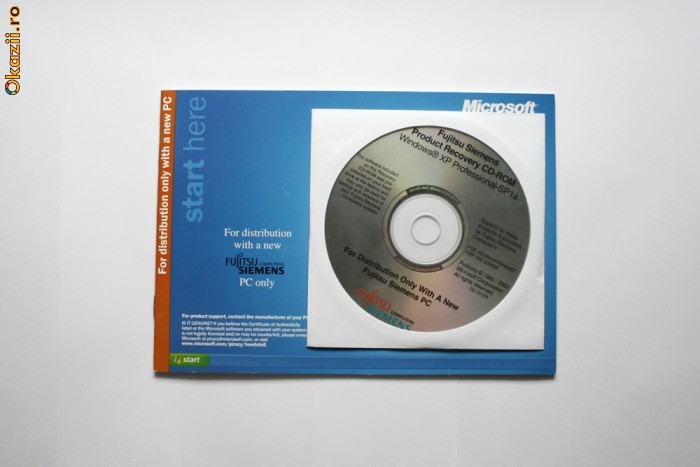 Licenta Windows XP Professional SP1A - Fujitsu Siemens foto mare