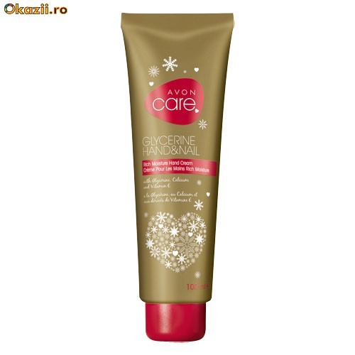Crema de maini si unghii Avon Care cu glicerina,calciu si vitamina E foto mare