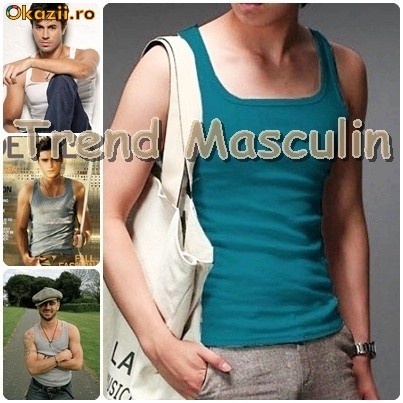 Maieu Casual Slim Turcoaz foto mare