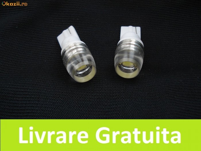LED , Leduri W5W T10 1 smd high power cu lupa foto mare