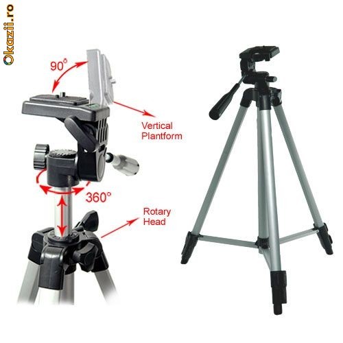 TREPIED PENTRU APARATE FOTO / VIDEO INALTIME MAX 146 CM foto mare
