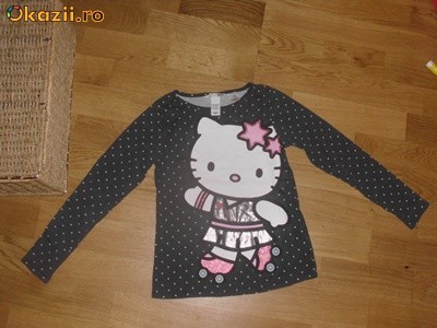 BLUZA FETITE HELLO KITTY,PT 4-6 ANI foto mare