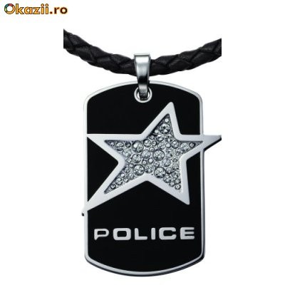Pandantiv Medalion Police RockStar foto mare