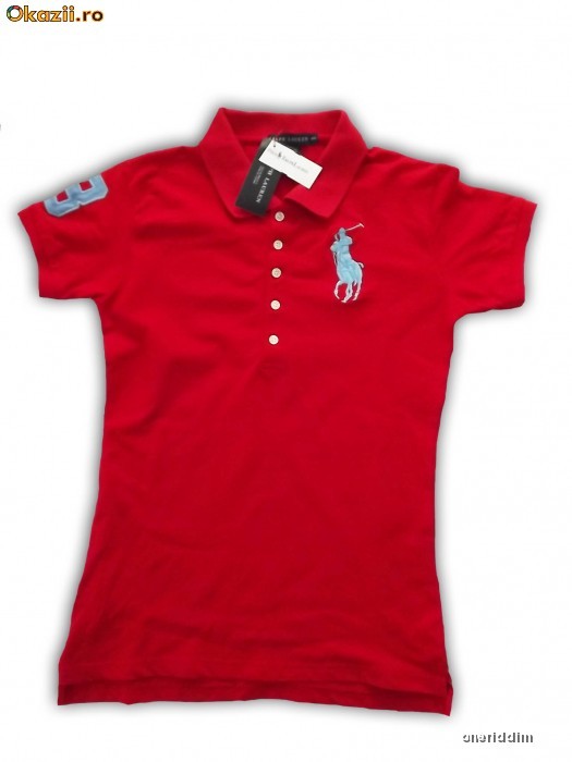 Tricou Ralph lauren dama ( rosu-roz-bleumarin) foto mare