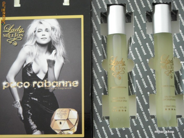 Caseta Parfum Dama Lady Million 35+35 ml super pret transport gratuit foto mare