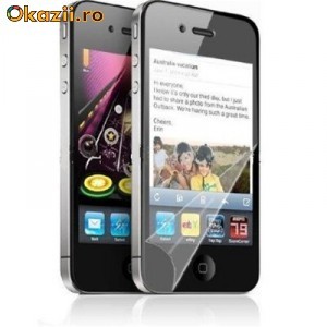 Folie Protectie Ecran iPhone 4G Mat Transparent foto mare
