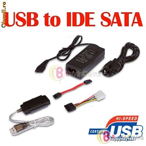 ADAPTOR USB 2.0 LA SATA / IDE foto mare