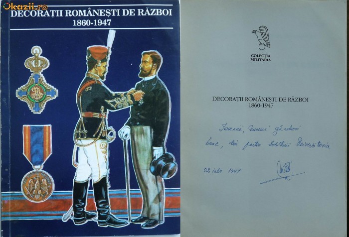 Decoratii romanesti de razboi , 1860 - 1947 , catalog integral color foto mare