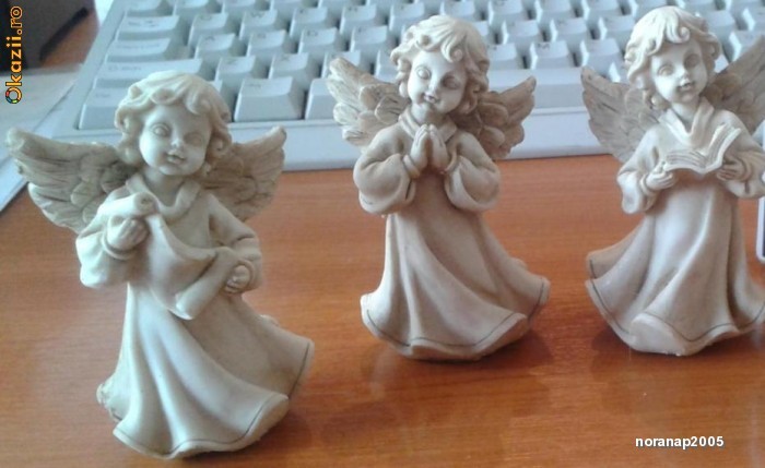 Marturie de botez/ nunta  - ingeras/ ingerasi ceramici foto mare