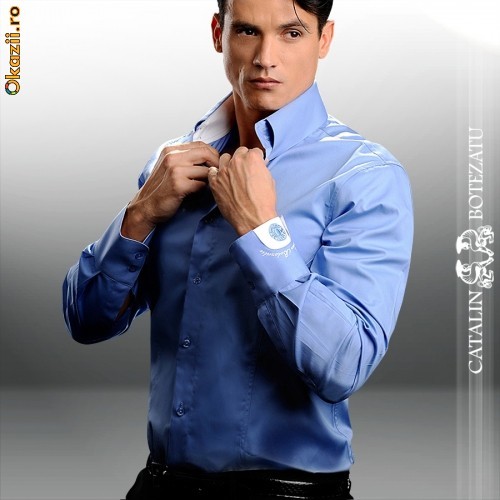 Camasa Catalin Botezatu - Clock Shirt - Albastru [Cod: CBCB003] foto mare