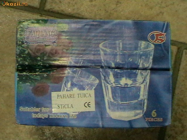 Pahare tuica 6/set la doar 7.9 lei!!! foto mare