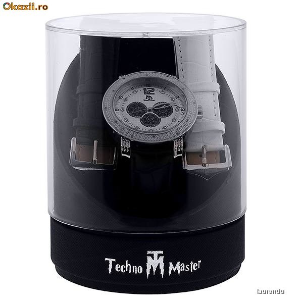 Ceas barbatesc Techno Master ornat 0.2ct diamante, superpret foto mare